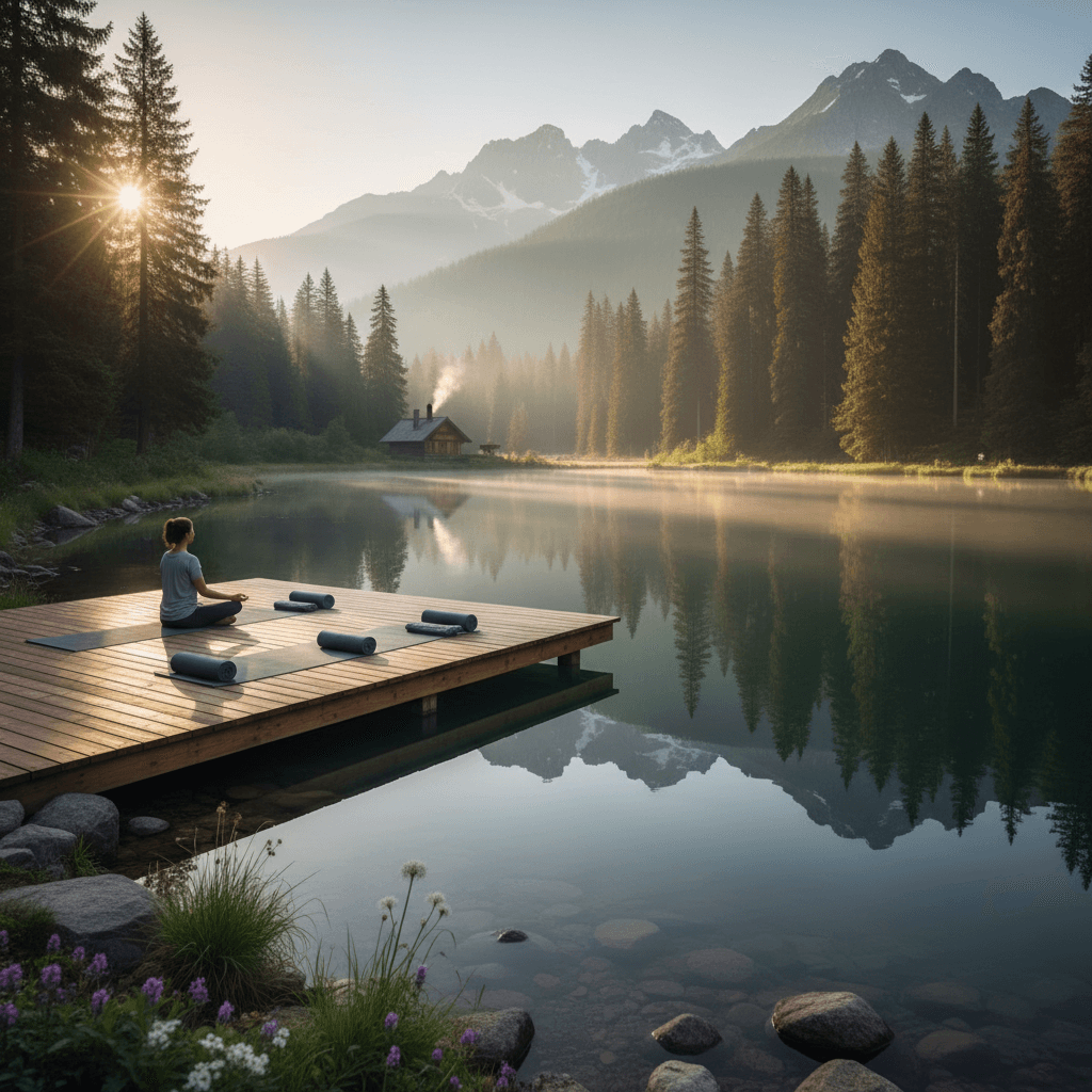 Wellness retreat atmosphere