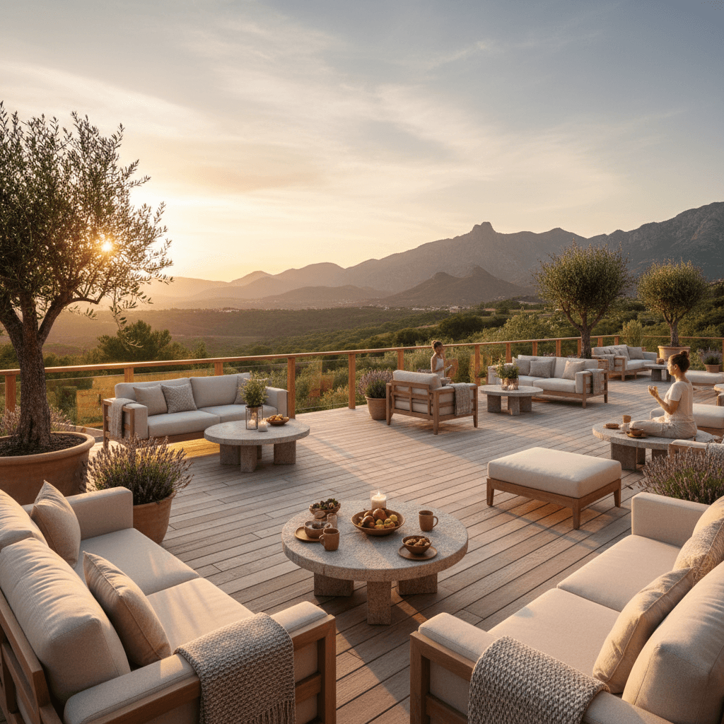 Wellness retreat atmosphere