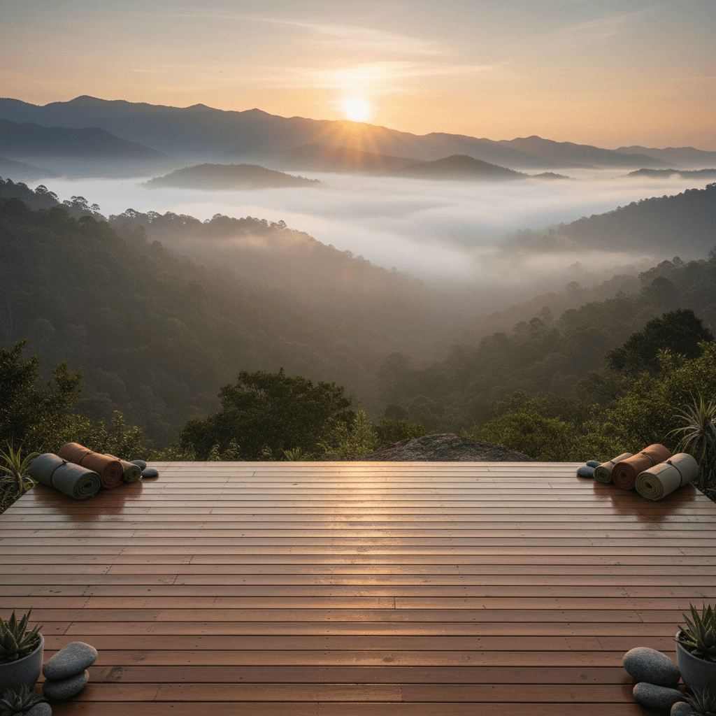 Wellness retreat atmosphere